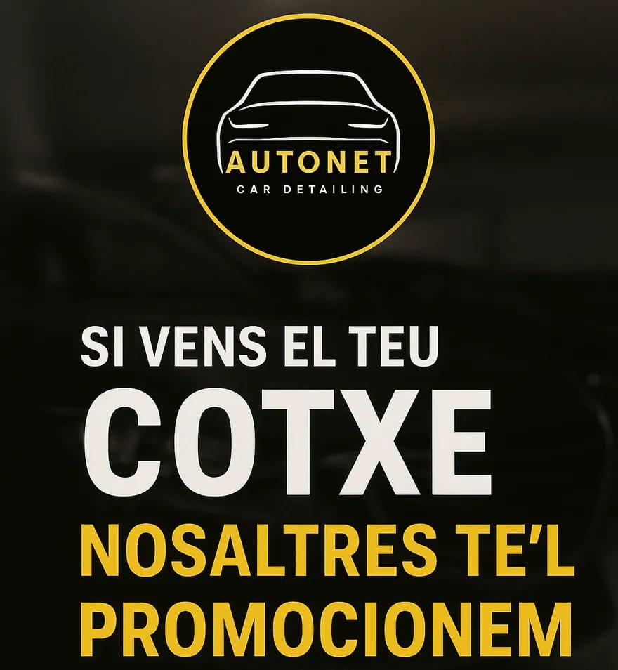 Cartell d'AUTONET: si vens el teu cotxe, nosaltres te'l promocionem.