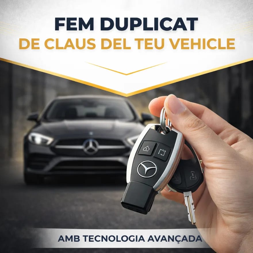 Cartell d'AUTONET: fem duplicat de claus del teu vehicle, amb tecnologia avançada.